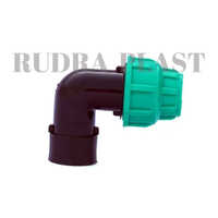 Female Threaded Adapter Elbow - Pp Material, 20-110 Mm Diameter, Black Color , Brass Threading, 5-15 Mm Thickness