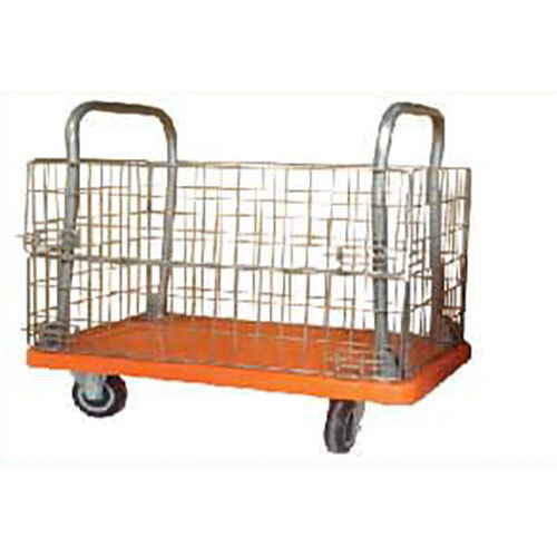 Steel Plastic Platform Basket Trolley + Ms Border