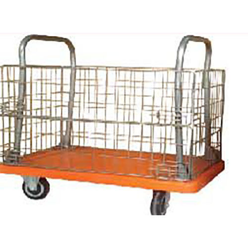 Steel Plastic Platform Basket Trolley + Ss 304 Border