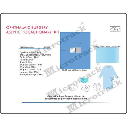 Blue / White Ophthalmic Surgery Kit - Ophthalmic Surgical Drape