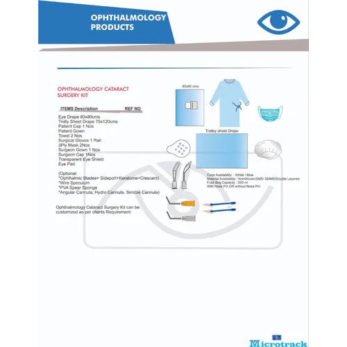 Cataract Ophthalmic Surgery Kit - Ophthalmic Surgical Drape