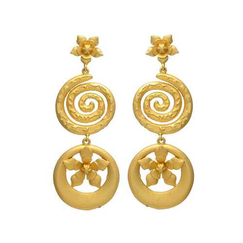 Delicate Swirl Drop Earring Set