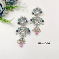 Stylish Pearl Designer American Diamond Earrings