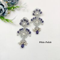 Stylish Pearl Designer American Diamond Earrings