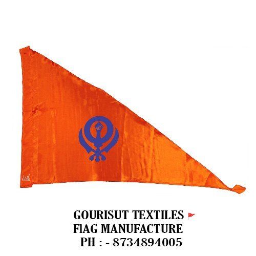 Orange Sikh Gurudwara Flag at Best Price in Surat | Gourisut Textiles