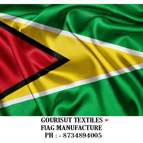 Polyester Fabric Textured Guyana Flag