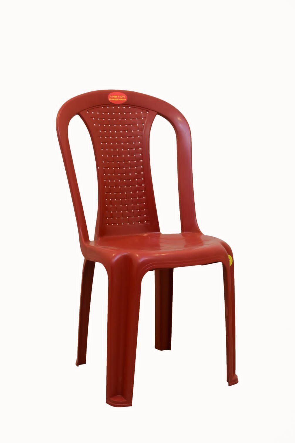 Armless plastic chair