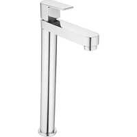 Pillar Tap - 12 Inch Brass Handle Controlled | Glossy Nickel Finish, Round Shape For Kitchen Sink, Bathroom, Wash Basin
