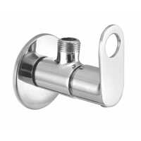 Rio Angle Cock - Brass, Customized Size, Silver Finish | Three-layer Copper Chrome Electroplating, Air And Water Flow Testing, Attractive Packaging