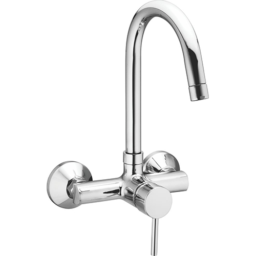 Silver Florentine Wall Mounted Sink Mixer