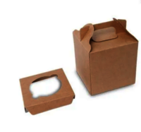 Cupcake Packaging Box - Paper, Any Size, Rectangular Shape | Glossy Lamination Finish, Silkscreen Printing For Food Use