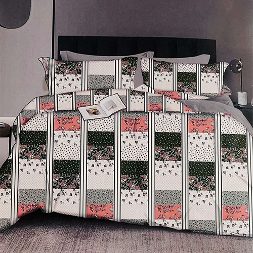 Multicolor Check Design Linen Bedsheet