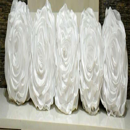 100% Silk White Color Rose Shape Fancy Cushion