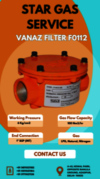 Vanaz Filter 0112 - Capacity: 100 Nm3/hr M3/hr