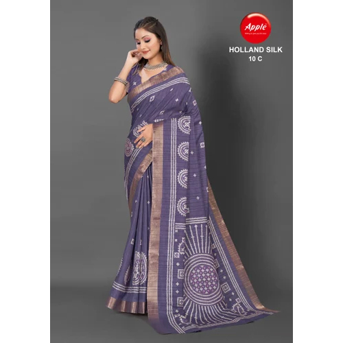 Designer Handloom Silk Saree - Color: Purple