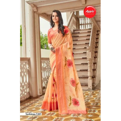 Apple Designer Foil Printed Sushmaa Saree