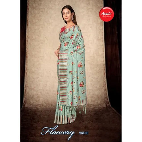 Designer Flowery Dola Silk Saree