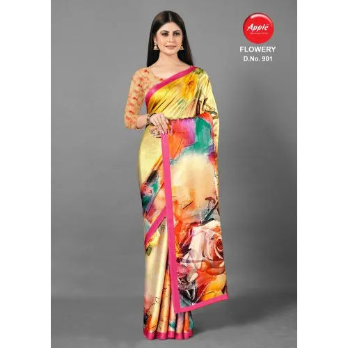 Apple Japan Crepe Saree