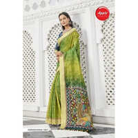 Apple Pure Linen Digital Printed Saree