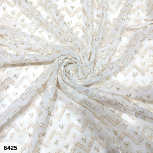 Dyeable Embroidered Sherwani fabric