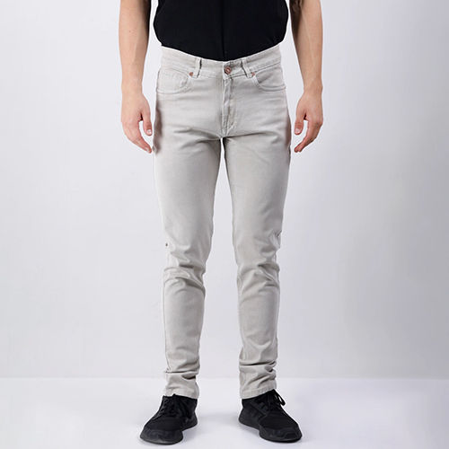 Breathable Light Grey Ss Lycra Denim Jeans