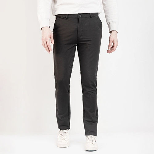 Relaxed Brown Fourway Stretch Slub Trousers