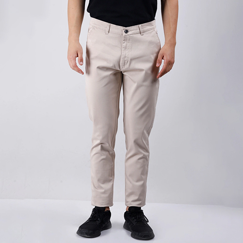 Light Grey Designer Cotton Pant - Spandex Material, Relaxed Fit, Four Pockets, Available in Multiple Waist Sizes | Men's Casual Wear Alternative