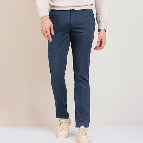 Blue Designer Cotton Pant - Cotton, Size Not Specified, Available in Various Colors | Washable, Double Pockets, Plain Pattern, Suitable for All Seasons