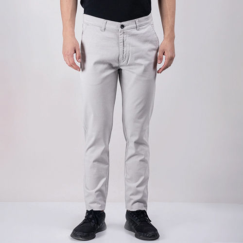 Light Grey Designer Cotton Pant