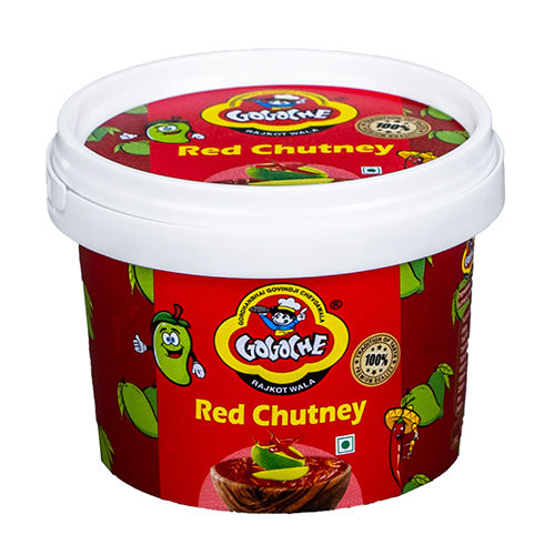 100 Red Chutney Packaging Container