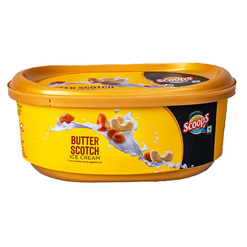 Butter Scotch Ice Cream Packaging Plastic Container - Color: As Per Requirement