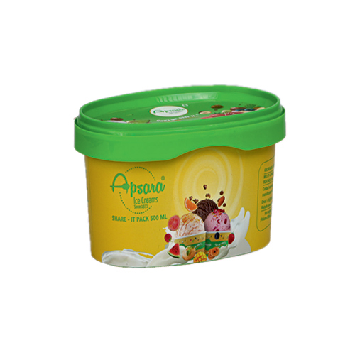 As Per Requirement Tamper Evident Oval Ice Cream Packaging Container at