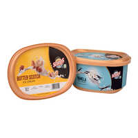 Ice Cream Packaging Plastic Container - Biodegradable Material, 500ml Capacity, Customized Shape, Polished Surface Finishing, Attractive Colors