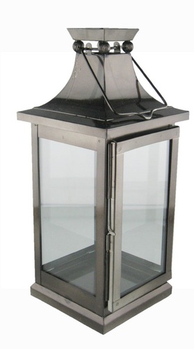 7 Inch Metal Silver Plated Lantern