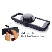 GANESH ADJUSTABLE PLASTIC SLICER, 1-PIECE, BLACK / SILVER   8120