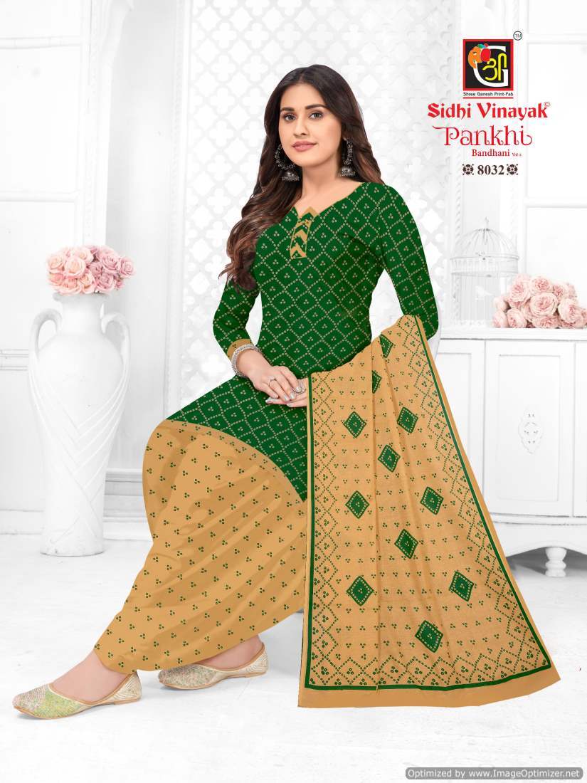 Sidhi Vinayak Pankhi Bandhani Vol-2  Dress Material