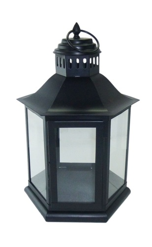43 cm Metal Black Coated Lantern