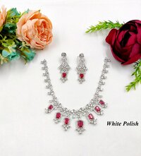 Fashionable American Diamond Necklace Set