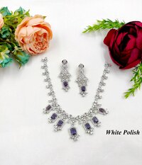 Fashionable American Diamond Necklace Set