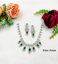 Fashionable American Diamond Necklace Set