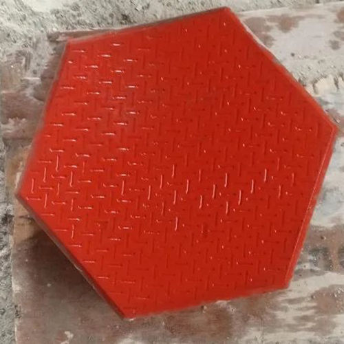 Red Hexagon Paver Block