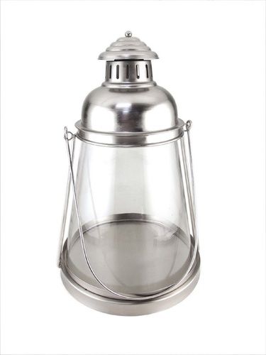 30 Cm Metal Silver Plated Lantern