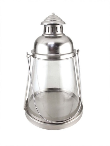 30 cm Metal  Silver Plated Lantern