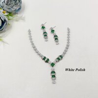 Elegant American Diamond Necklace Set