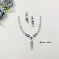 Elegant American Diamond Necklace Set