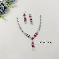 Elegant American Diamond Necklace Set