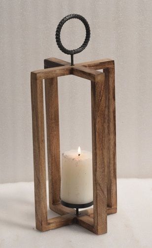 19 Inch Wooden Lantern