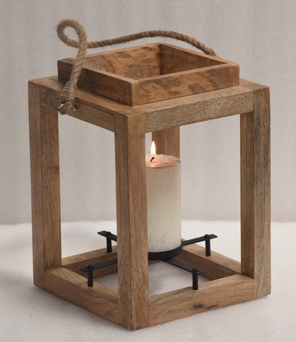 11 Inch Wooden Lantern