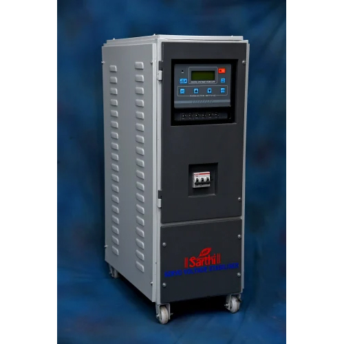 Servo Voltage Stabilizer - 1-500 kVA, 3-Phase Air Cooled, Input Voltage 300-470 V, Output 415 V, Microcontroller Control | Voltage Stabilization for Industrial & Medical Equipment
