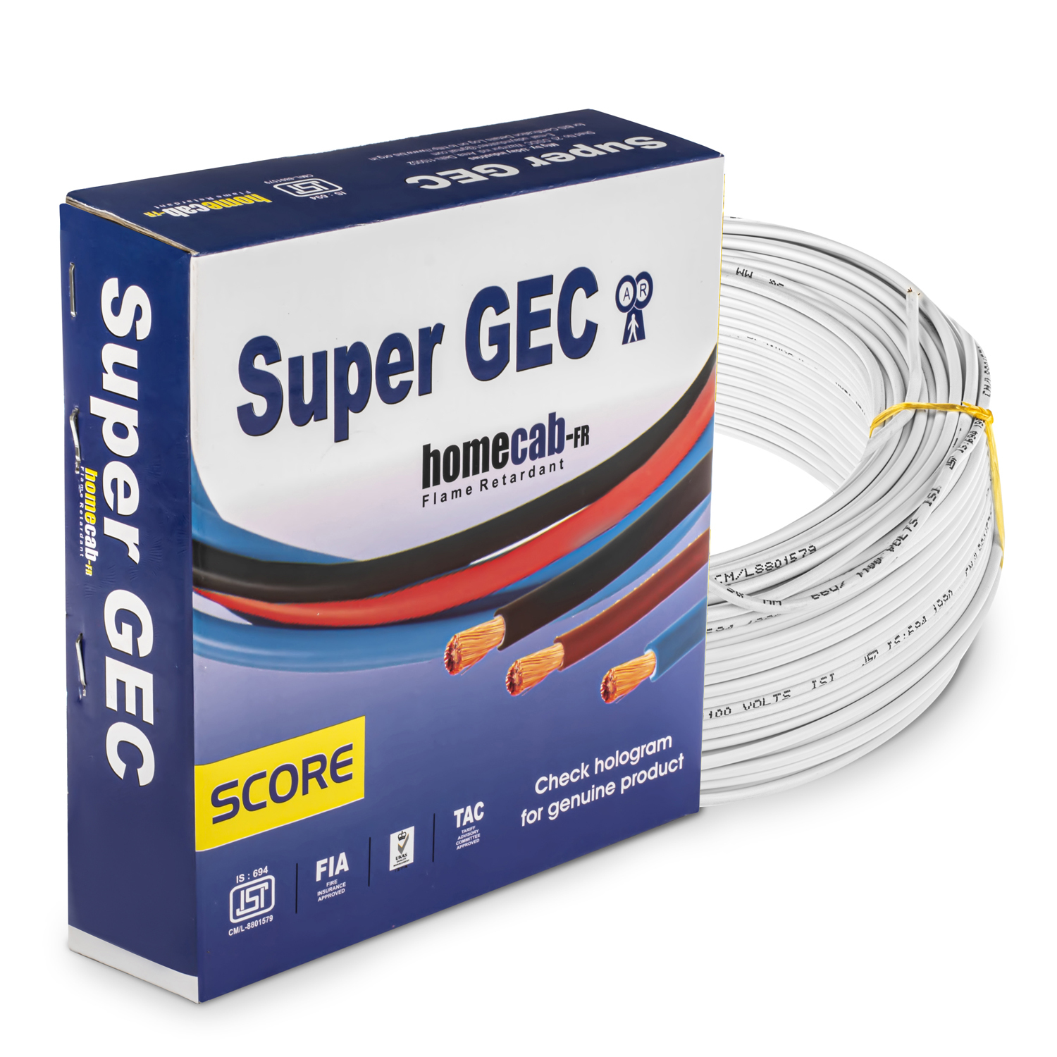 FR, CCR 0.75 mm Score House Wire (Six Color 10 No. Gauge)